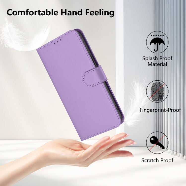Funda Piel Sintética con Cordón para Teléfono Itel A50C (Morado Lavanda)