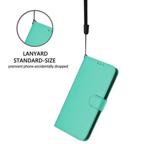 Funda de piel sintética con cordón para ZTE Blade A52 Lite (verde)