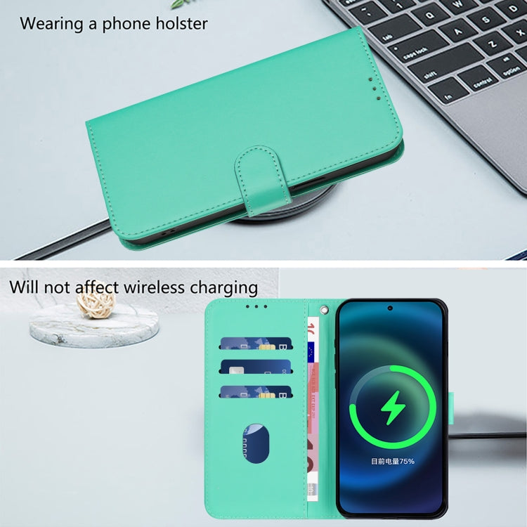 Funda para iPhone 16E Piel Tacto Suave con Cordón (Verde)