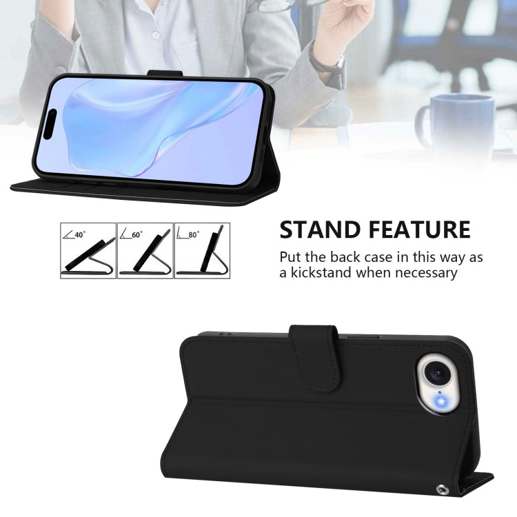 Funda Piel iPhone 16E con Cordón (Negro)