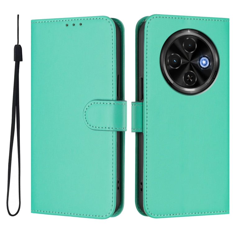 Funda Piel Sintética con Cordón para Tecno Spark 30C 5G y Pop 9 5G (Verde)