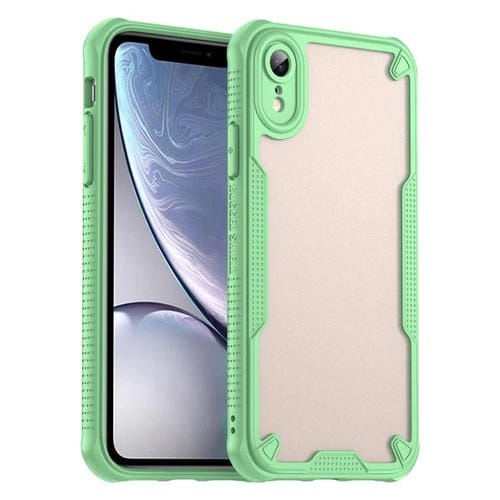 Funda híbrida TPU y PC Apple iPhone Xr con protección glaseada (Verde)