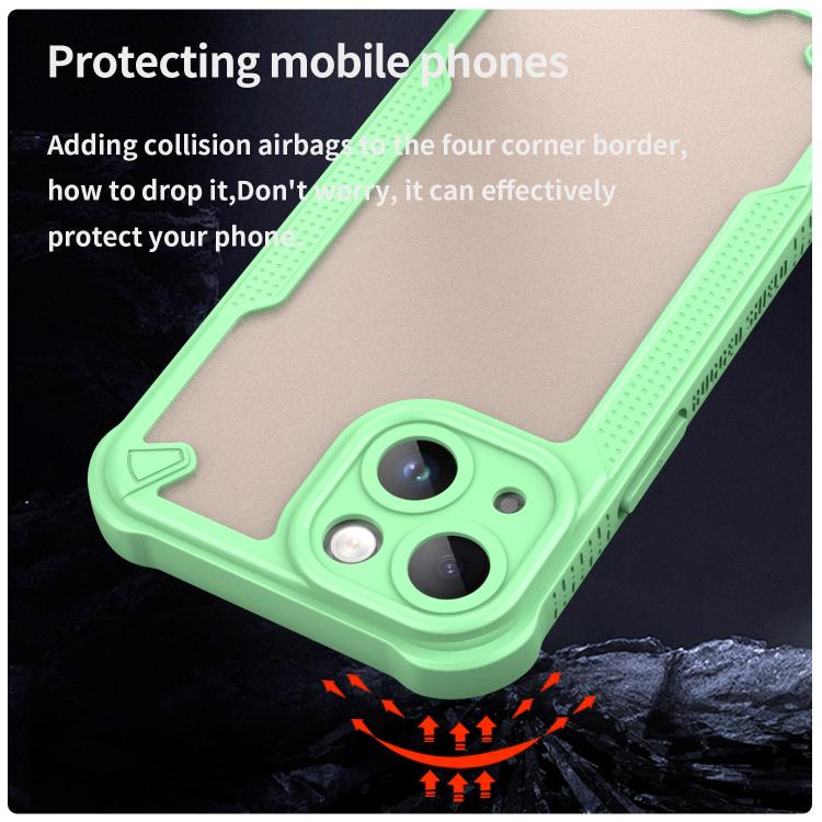 Funda Híbrida TPU y PC iPhone 13 Mini Protección Glaseada (Verde)