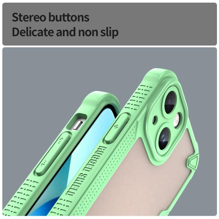 Funda Híbrida TPU y PC iPhone 13 Mini Protección Glaseada (Verde)