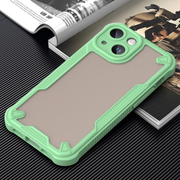 Funda Híbrida TPU y PC iPhone 13 Mini Protección Glaseada (Verde)