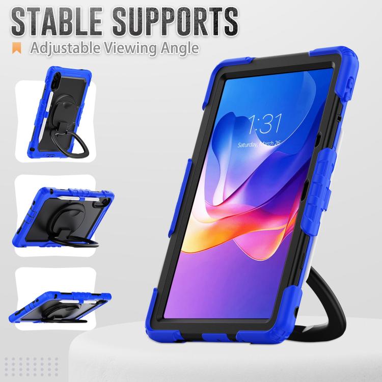 Funda híbrida de silicona tipo D para Xiaomi Redmi Pad 2, con asa y soporte (azul)