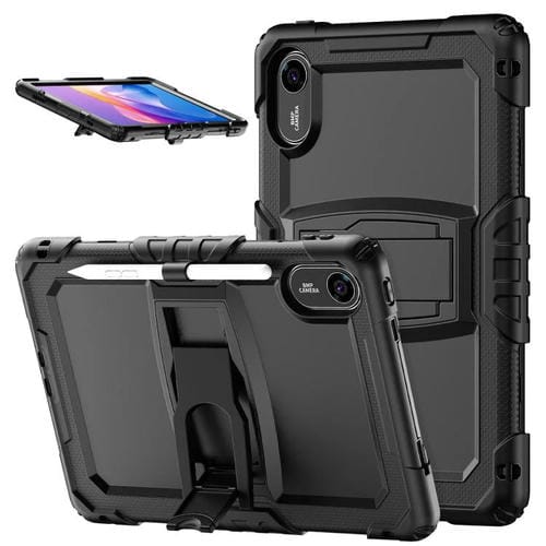 Funda de silicona hídrica para tableta Xiaomi Redmi Pad 2 11 2025 con correa para el hombro y soporte (negra)