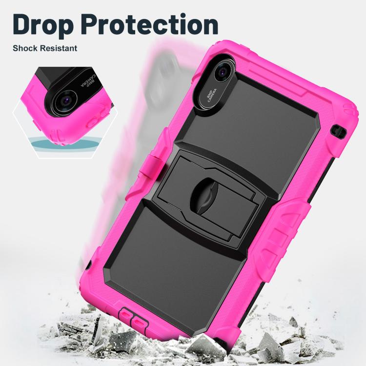 Funda de silicona hídrica para tableta Xiaomi Redmi Pad 2 11 2025 con correa para el hombro y soporte (rosa)