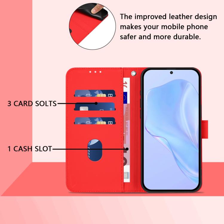 Funda Piel Sintética con Cordón para Huawei Nova 13/Nova 12 (Rojo)