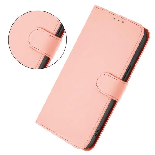 Funda de cuero con textura de piel y cordón para Honor X6C 4G (rosa)