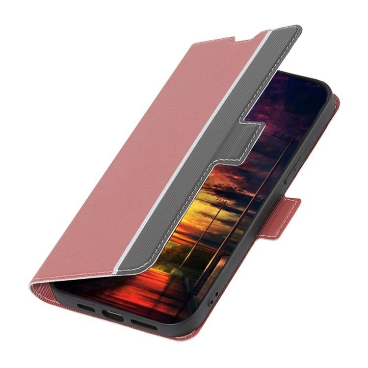 Funda de cuero con textura de sarga y botones laterales para Samsung Galaxy Xcover 7 Pro 5G (rosa)