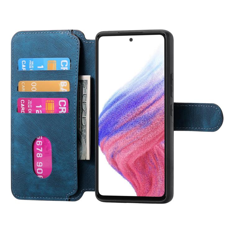 Funda Neo Magsafe Rfid Antirrobo de Cuero Retro para Realme Gt7 Pro (Azul)