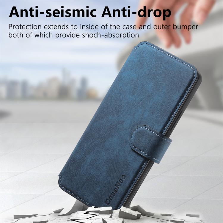Funda Neo Magsafe Rfid Antirrobo de Cuero Retro para Realme Gt7 Pro (Azul)
