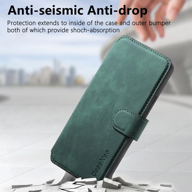 Funda Neo Magsafe Rfid Antirrobo de Cuero Retro para Realme Gt7 Pro (Verde)