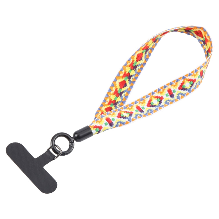 Correa de Muñeca Antipérdida Teléfono Móvil Estilo Étnico Retro Cordón Corto (Colorido)