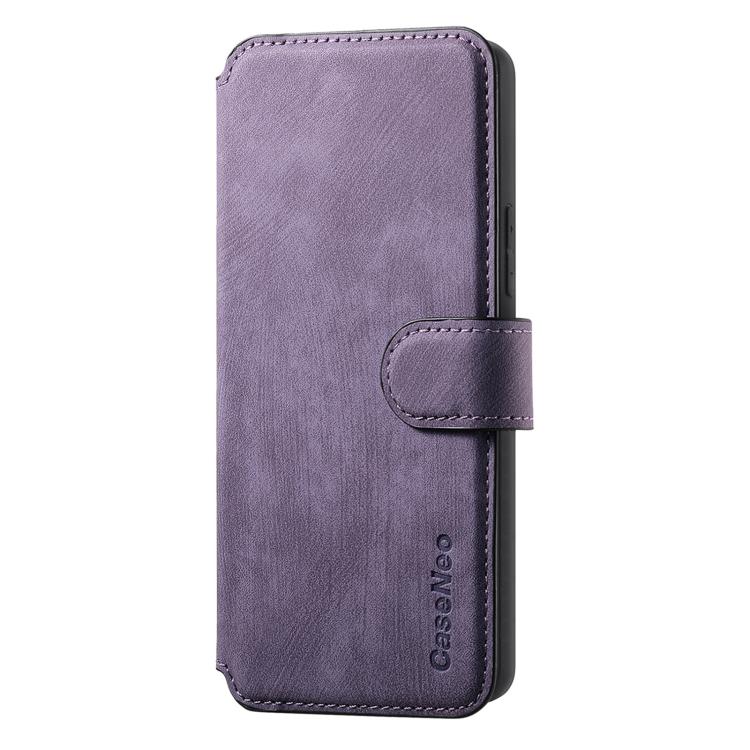 Funda Neo MagSafe RFID antirrobo de cuero retro para Redmi Turbo 4 Pro / Poco F7 (morada)