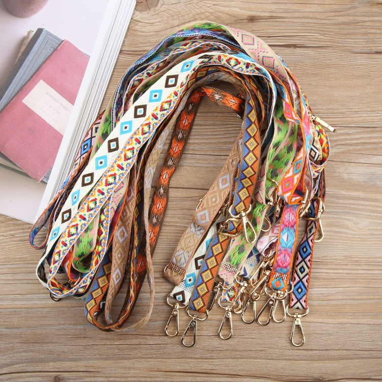 Cordón para Teléfono Móvil Estilo Étnico Retro Cruzado Antipérdida (Naranja y Azul)