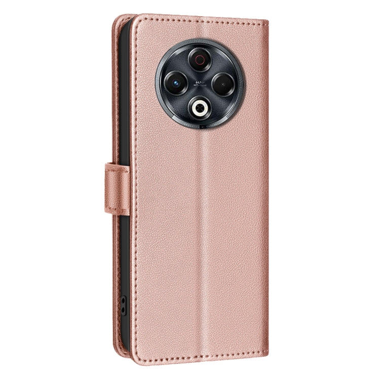 Funda Cuero Antirrobo Rfid Tecno Spark 30 4G Textura Litchi (Dorada)