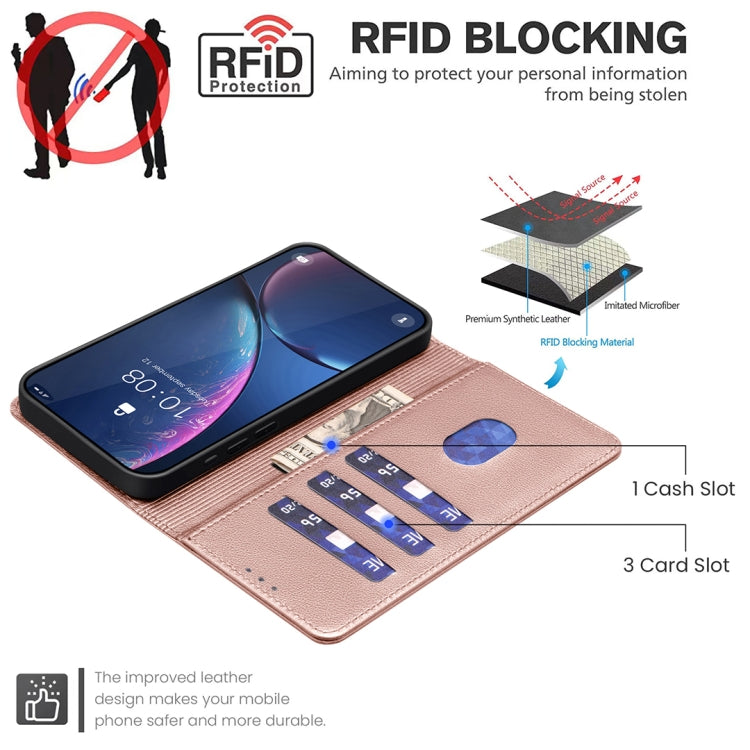 Funda Cuero Antirrobo Rfid Tecno Spark 30 4G Textura Litchi (Dorada)