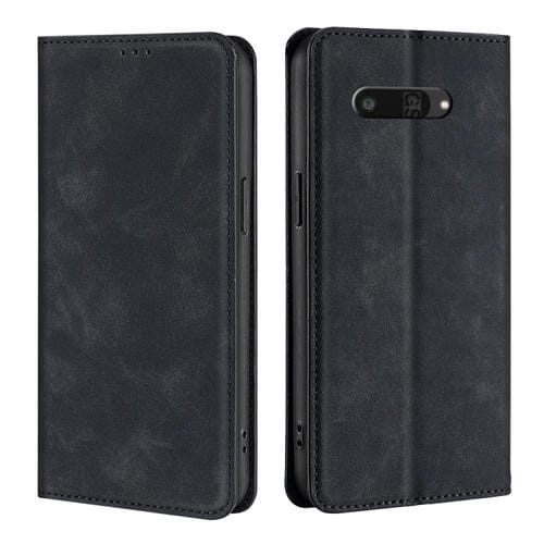 Funda de Cuero Magnética Kyocera Digno Sx4 5G con Tacto de Piel (Negra)