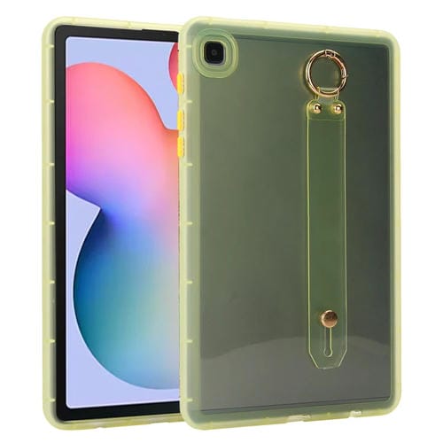 Funda híbrida TPU Samsung Galaxy Tab S6 Lite 2024/2022 con soporte para pulsera (Amarillo)