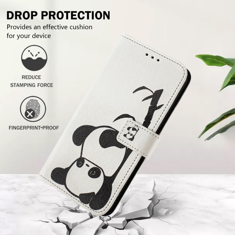 Funda de Cuero para iPhone 16E Diseño de Dibujos en Colores (Panda)