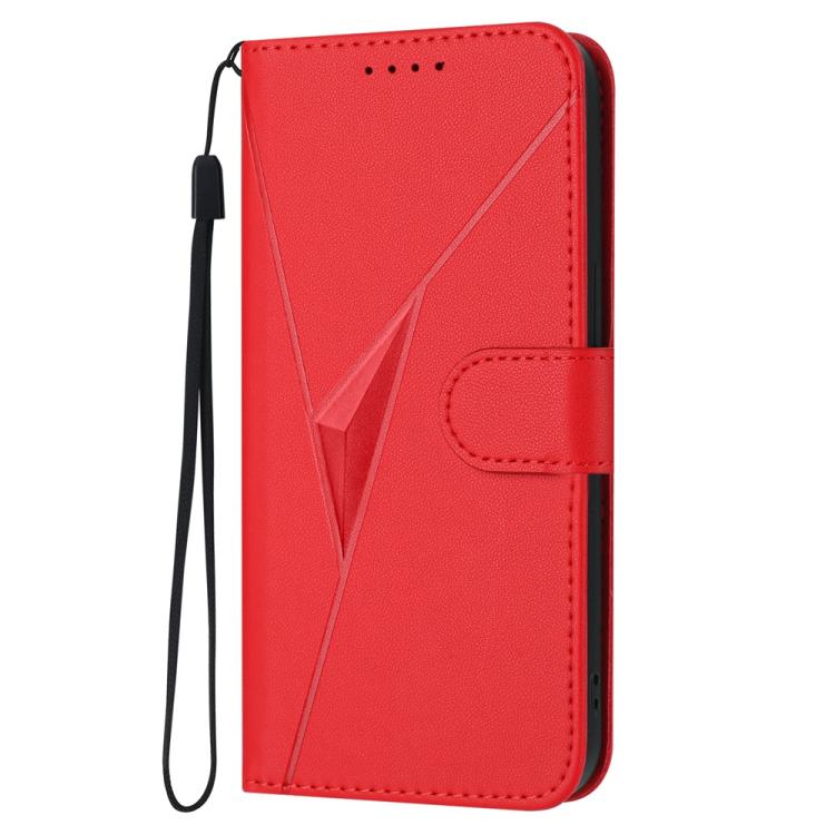 Funda de Cuero con Cierre de Hebilla y Diseño Triangular para Huawei P50 Pro (Rojo)