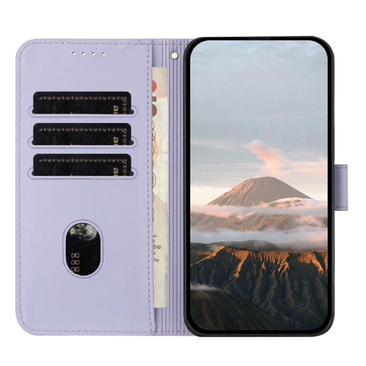Funda de Cuero con Cierre de Hebilla y Diseño Triangular para Huawei Enjoy 20E (Morado Claro)