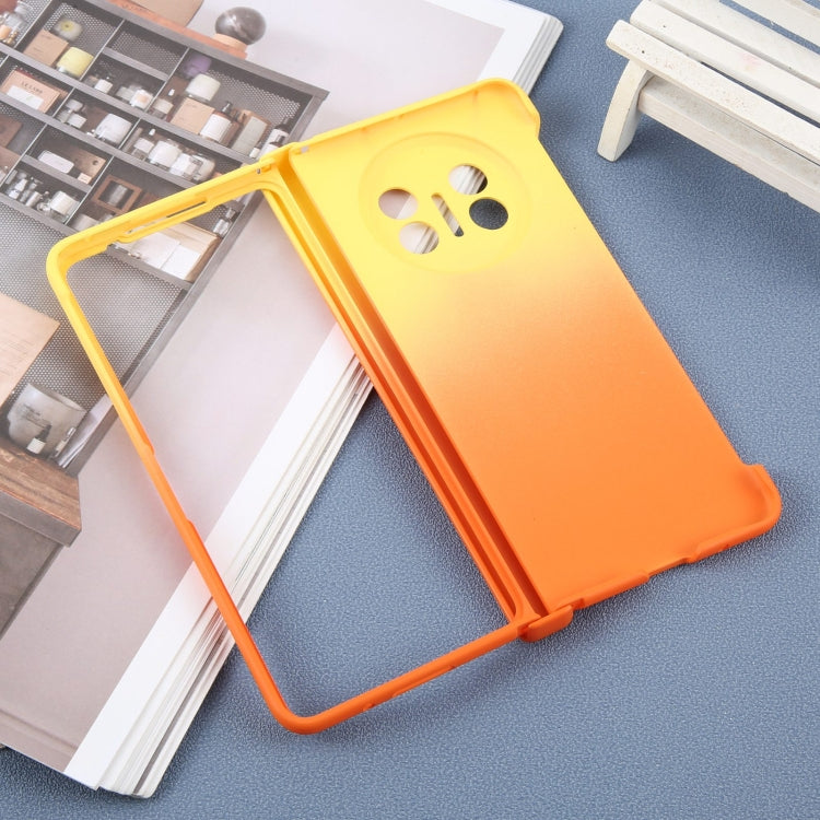 Funda para Teléfono Huawei Mate X5/X3 Policarbonato Líquido Magsafe Efecto Degradado (Amarillo y Naranja)