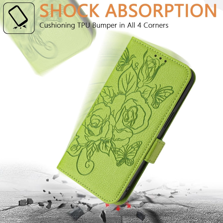 Funda de Cuero Antirrobo con Rfid y Diseño en Relieve para Cubot Max 5 (Verde)