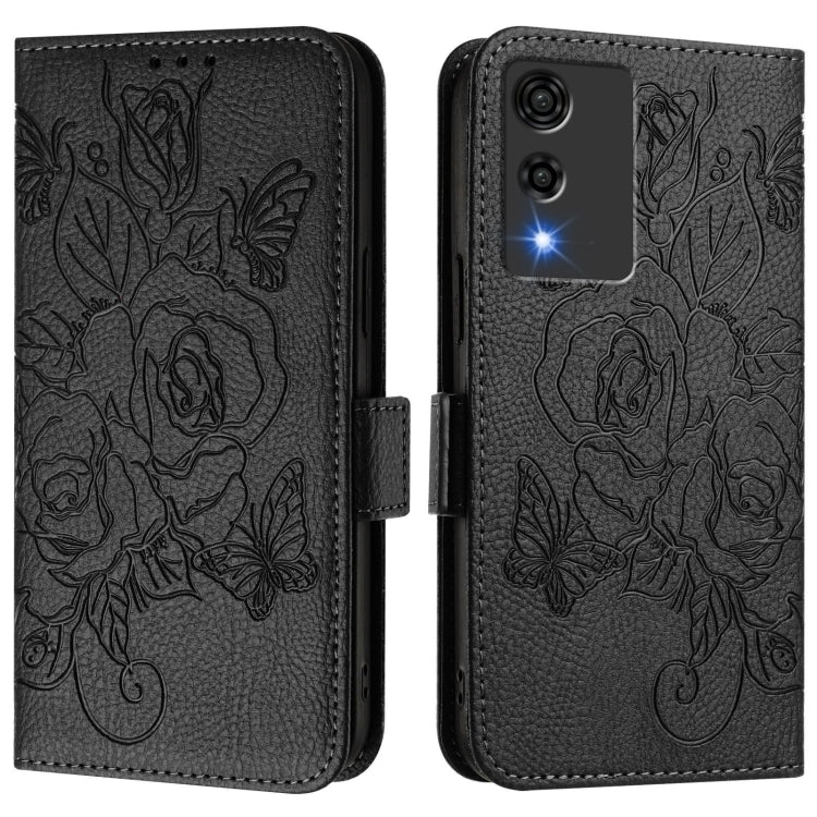 Funda de Cuero Antirrobo con RFID para Cubot A10 con Diseño en Relieve (Negra)