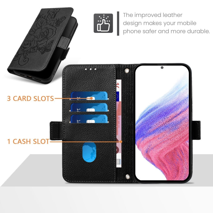 Funda de Cuero Antirrobo con RFID para Cubot A10 con Diseño en Relieve (Negra)
