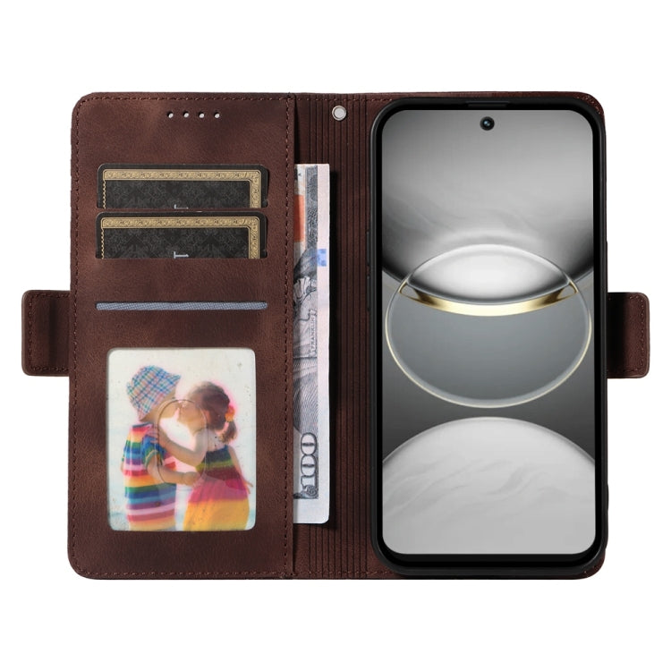 Funda Cuero Tecno Spark 30 4G Diseño Rombos Estrellas (Marrón)