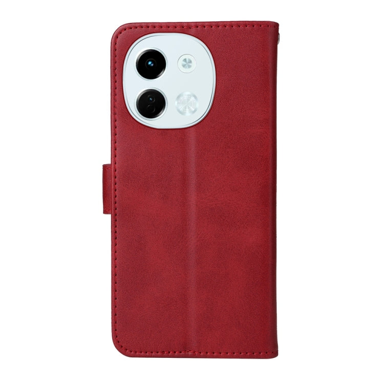 Funda Piel Sintética con Tapa para Tecno Spark 30 5G Pova 6 Neo 5G (Rojo)