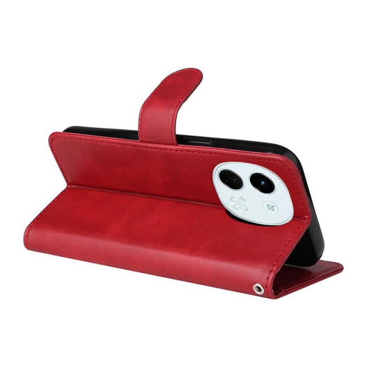 Funda Piel Sintética con Tapa para Tecno Spark 30 5G Pova 6 Neo 5G (Rojo)