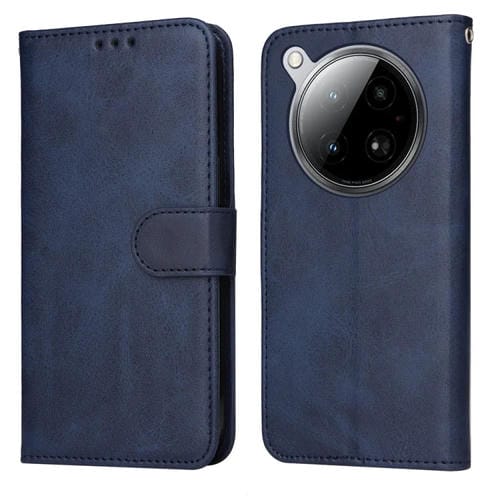 Funda Piel Sintética con Tapa Textura Clásica Becerro para Infinix Zero 40 4G/5G (Azul)