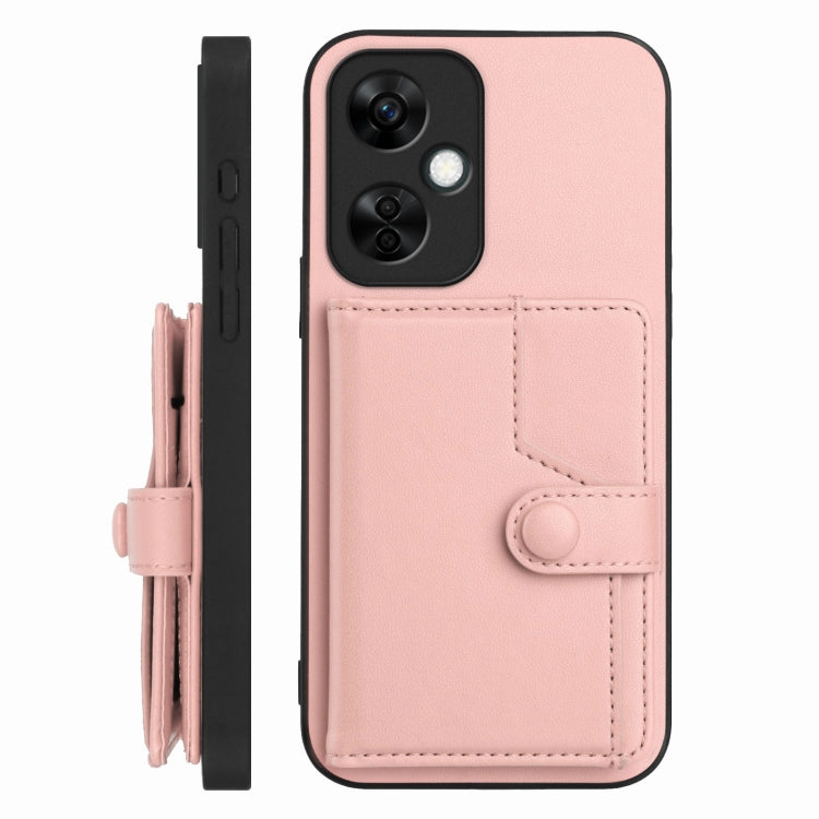 Funda para Teléfono Antirrobo OnePlus Nord CE 3 Lite con Botón y Tarjetero RFID (Rosa)