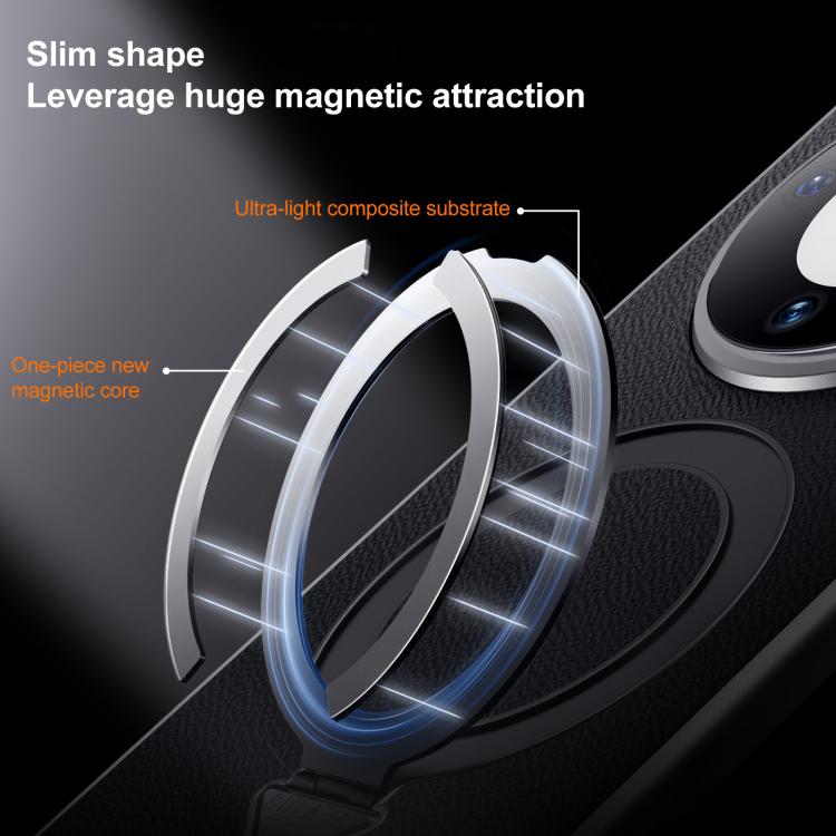 Funda para Teléfono Huawei Pura 70 con Soporte Magnético Magsafe de Cuero Sulada (Marrón)