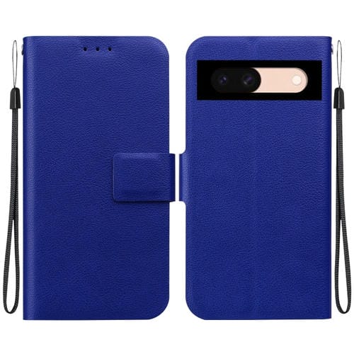 Funda de Cuero Ultrafina con Hebilla Magnética para Google Pixel 8A (Azul)