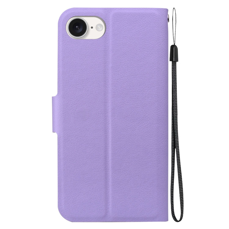Funda de Cuero Ultrafina con Hebilla Magnética para iPhone 16E (Morado)