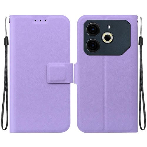 Funda de Cuero Ultradelgada con Hebilla Magnética para Tecno Pova 6 Neo (Morado)