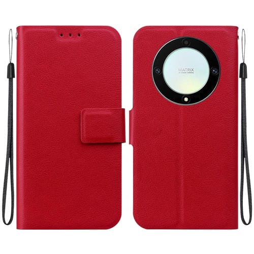 Funda de Cuero Ultrafina con Hebilla Magnética para Honor X9A (Rojo)