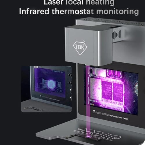 Máquina de Soldadura Termostática Láser Infravermelho Inteligente Tbk 2201P com Câmara HD LCD Incorporada Tomada Britânica