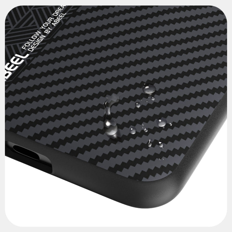 Funda para Teléfono Abeel 6D Microrelieve para Huawei Mate 60 Rs Ultimate (Fibra de Carbono Negra)