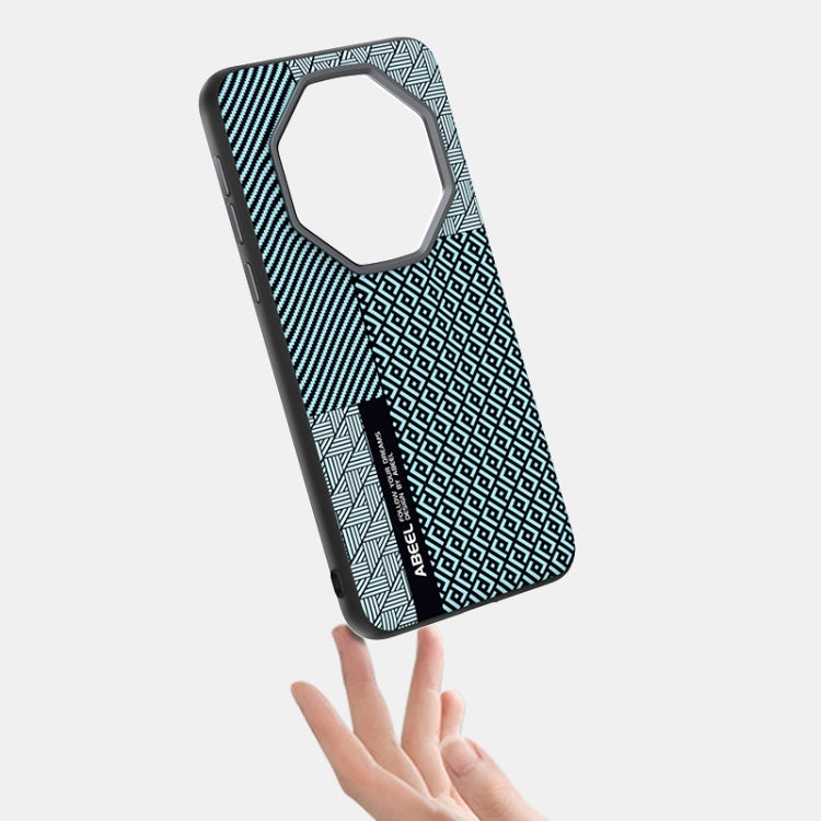 Funda para Teléfono Abeel 6D Huawei Mate 60 Rs Ultimate Microrelieve Fibra de Carbono (Azul)