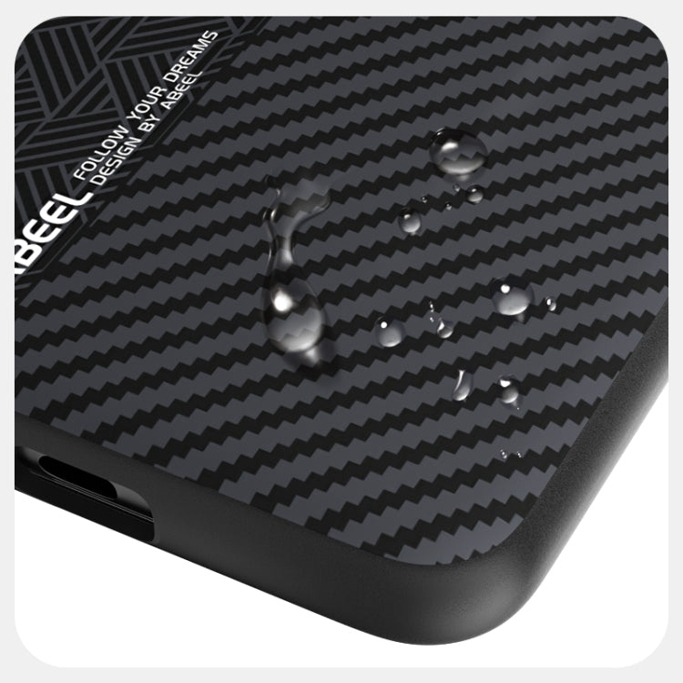 Funda para Teléfono Abeel 6D Huawei Mate 70 Rs Ultimate Microrelieve (Fibra de Carbono Negra)