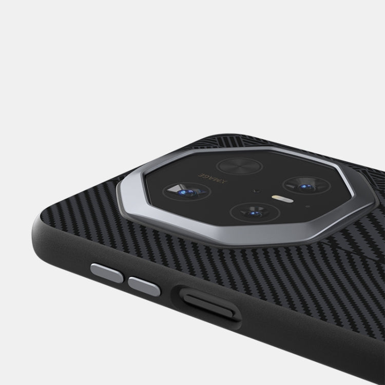Funda para Teléfono Abeel 6D Huawei Mate 70 Rs Ultimate Microrelieve (Fibra de Carbono Negra)
