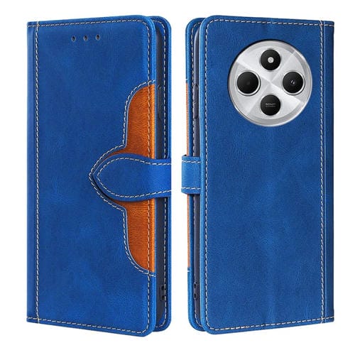 Funda de Cuero con Hebilla Magnética y Tacto Suave para Redmi 14C 4G (Azul)