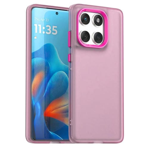 Funda híbrida de TPU a prueba de golpes para Motorola Edge 60 Fusion Candy PC (roja)