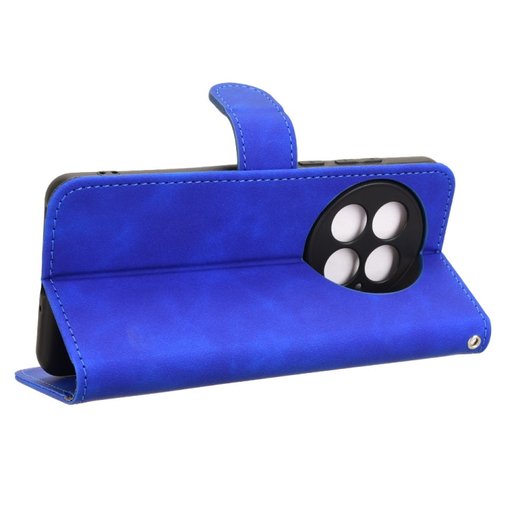Funda de Cuero para OnePlus 13 con Tapa Magnética y Tacto Agradable (Azul)